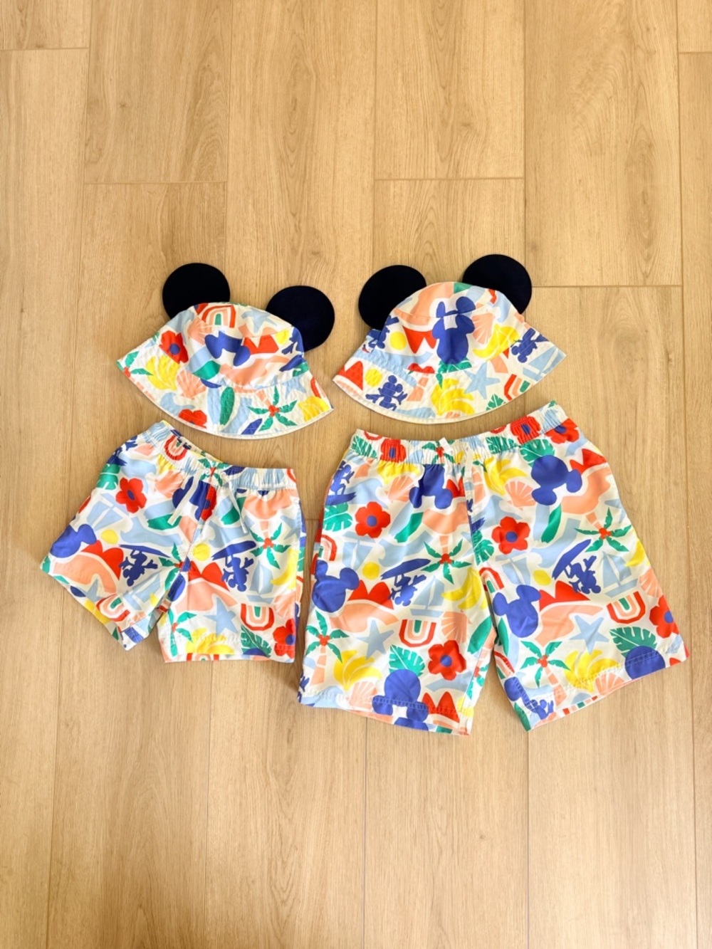 Disney Hannah Andersson Mickey Mouse Tropical Boys Swim Shorts and Bucket Hat